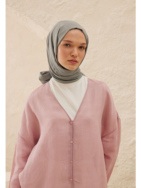 Fresh Scarfs Rami Viskon Şal Açık Gri - S000420268-17308