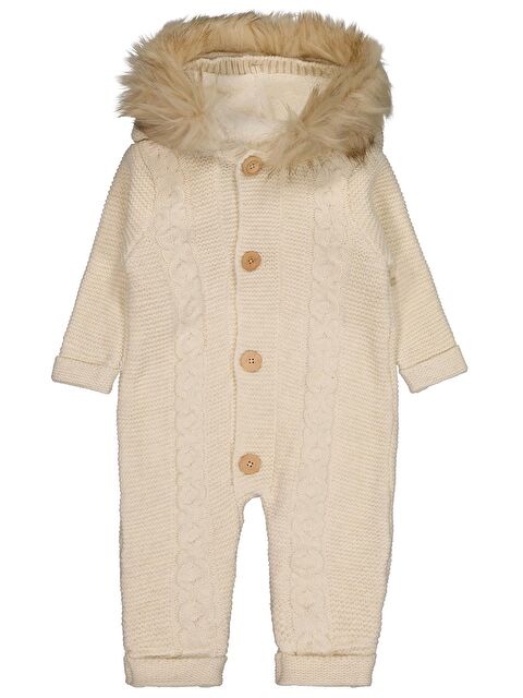 Civil Beybek Kapüşonlu 3-12 Ay Tulum - Ekru 12-18 Ay - S000509126-19965