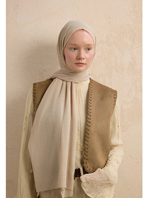 Fresh Scarfs Modal Krinkıl Şal Bej - S000420277-19928