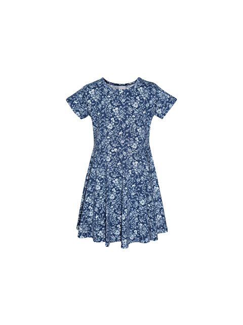Lovetti Midnight Garden Kız Çocuk Desenli Kısa Kollu Elbise - S000319875-23173