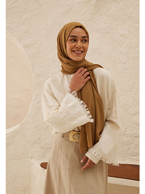 Fresh Scarfs Rami Viskon Şal Ceviz - S000420268-26429