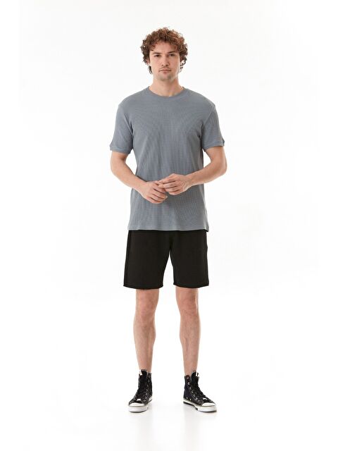 Fullamoda Petek Kumaş Beli Bağlamalı Cepli Şort - S000385349-19351