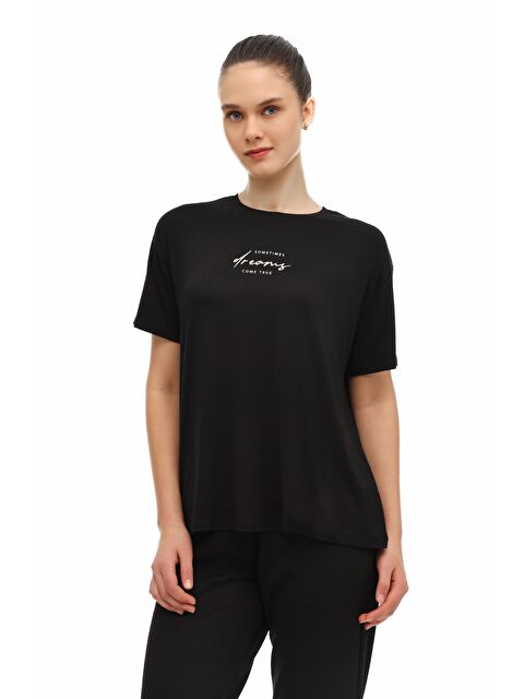 Kinetix WL 11PONTO 6FX Siyah Kadın Kısa Kol T-Shirt - S000515725-19351