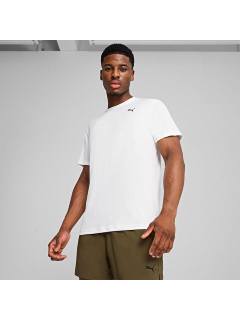 Puma Tad Essential Poly Texture Erkek Beyaz Tişört - S000519261-20063