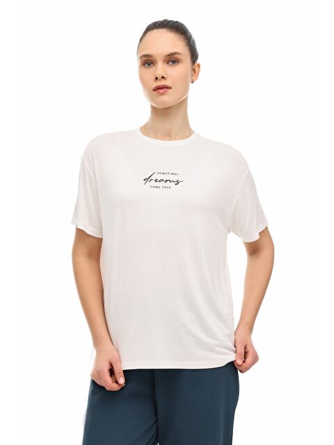 Kinetix WL 11PONTO 6FX Ekru Kadın Kısa Kol T-Shirt - S000515731-19928