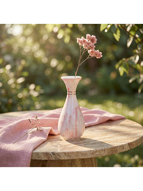 GÜRAL PORSELEN Sümbül Hand Made Dekoratif Porselen Vazo 20 cm - S000510654-37646