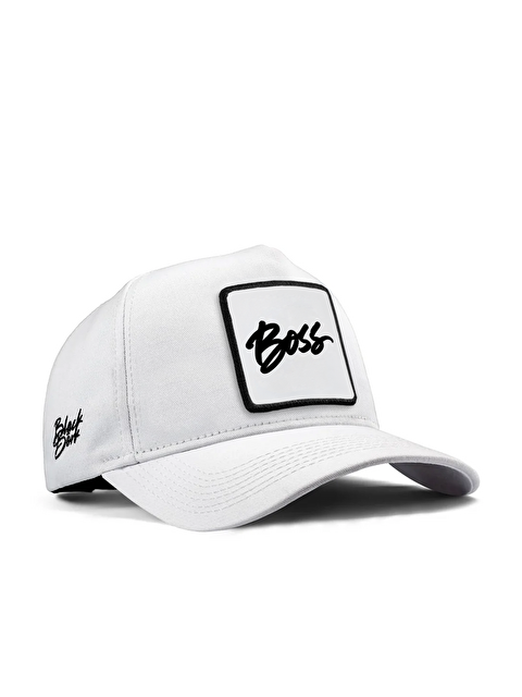 BlackBörk Boss Logolu Beyaz Beyzbol Premium Şapka