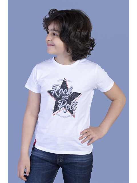 Toontoykids Erkek Çocuk Yıldız Baskılı Tişört - S000417897-20063