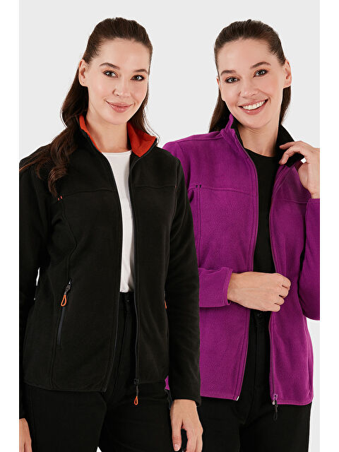 Lela Slim Fit Anti-Pilling Tüylenme Yapmayan Fermuarlı Cepli Hırka 2' li Paket Polar 5907002S2 - S000463895-37546