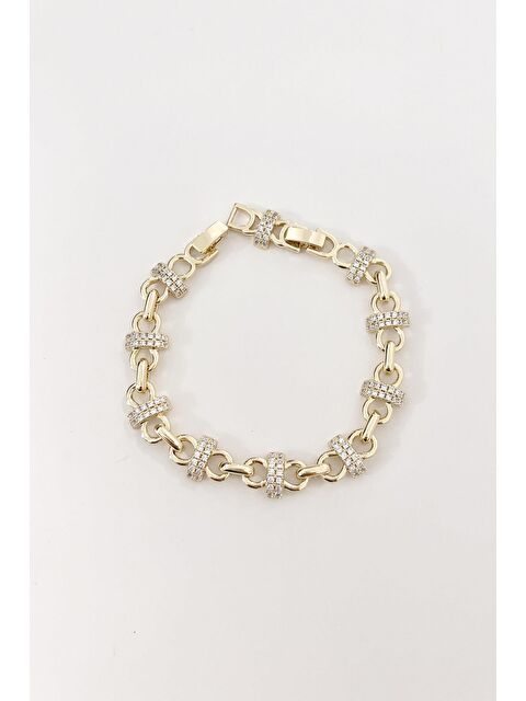 New Obsessions Zirkon Taşlı Geçmeli Halka Motifli Vip Bileklik - S000431605-20076