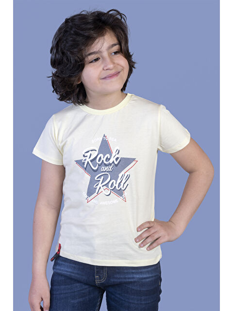 Toontoykids Erkek Çocuk Yıldız Baskılı Tişört - S000417897-20072