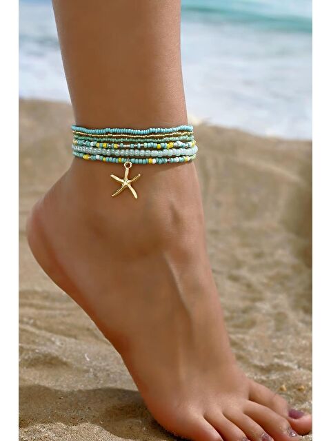 New Obsessions Renkli Boncuklar Lastikli Halhal Seti - S000360796-20054