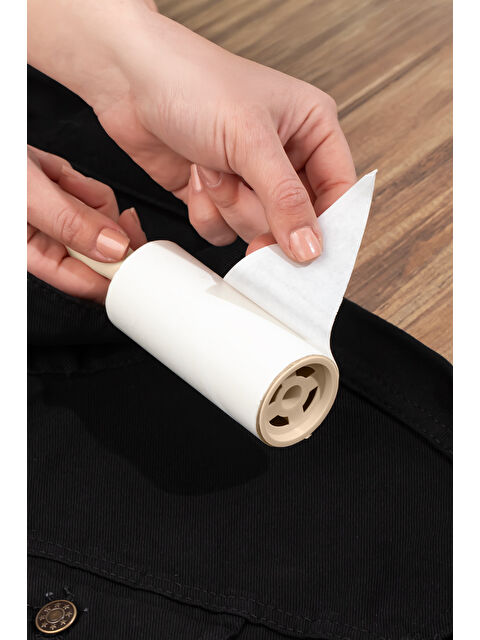 Porsima 3104 Kedi Köpek Tüy Toplayıcı Rulo + 4 Adet Yedek Rulo Krem - S000385007-3162