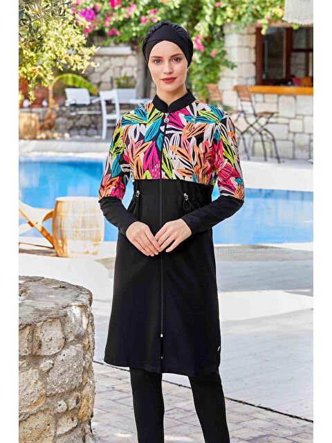 Maresiva Tam Kapalı Tesettür Mayo Beatrıce 8262 Siyah - S000233455-19351