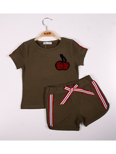 Toontoykids Kız Çocuk Kiraz Nakışlı Şortlu Takım - S000418952-18547