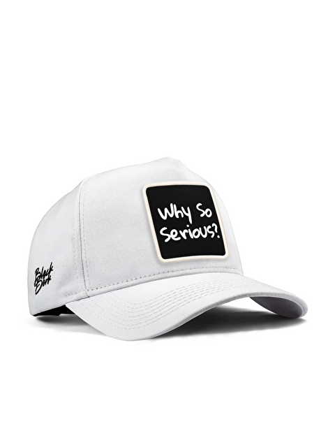 BlackBörk Why So Serious Logolu Beyaz Beyzbol Premium Şapka