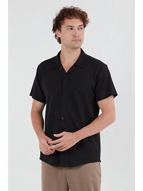 Fullamoda Basic Krep Kumaş Düğmeli Gömlek - S000393464-19351