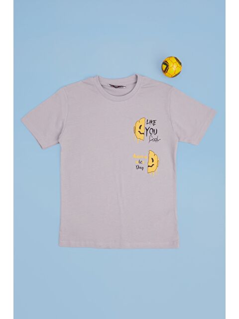 Fullamoda Lıke You Cool Yazı Baskılı Erkek Çocuk Tişört