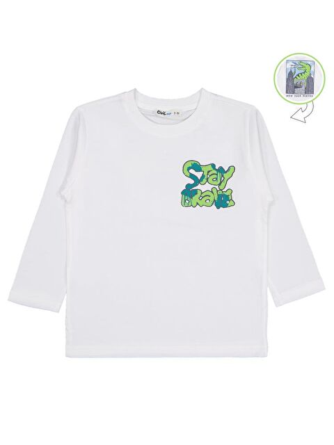 Civil Boys Stay Brave baskılı 2-5 Yaş Sweatshirt - Ekru 5-6 Yaş - S000483304-19965