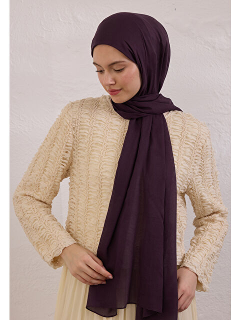 Fresh Scarfs Soft Viskon Şal Patlıcan Moru - S000414328-20042