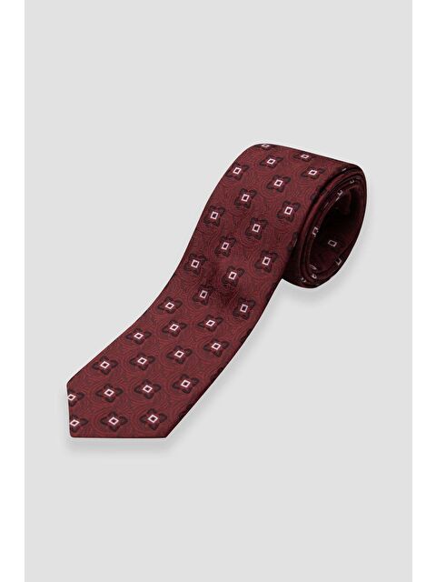 ABBATE Kravat 8 Cm Mikrofiber Polyester Kırmızı Erkek Desenli Kravat - S000451172-20045