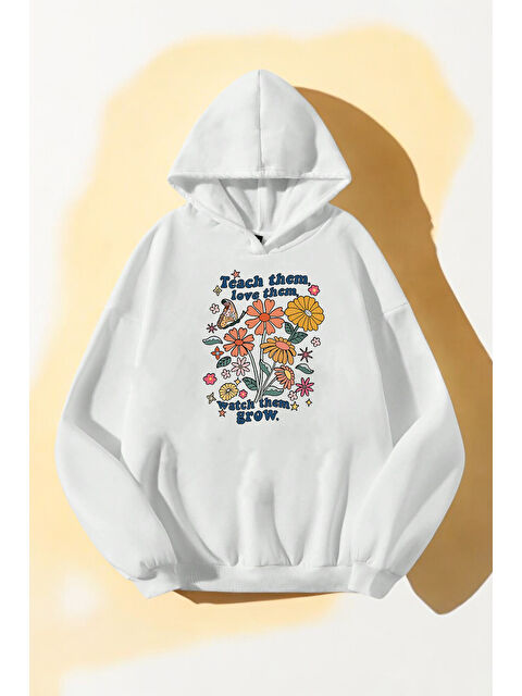 uyguntarz Flowers Baskılı Oversize Sweatshirt - S000280272-20063