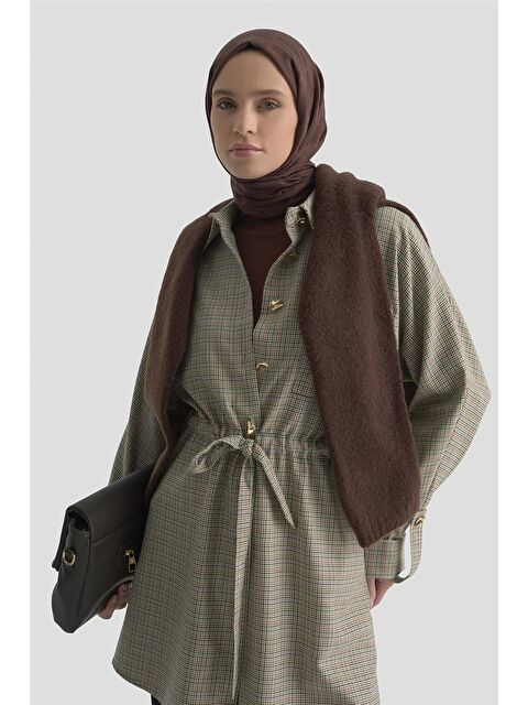 ARMİNE Ekose Desen Büzgülü Tunik 25K4976 Ekose - S000481431-26429