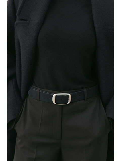 Manuka Süet Görünümlü Tokalı Kemer Siyah - S000506252-19351