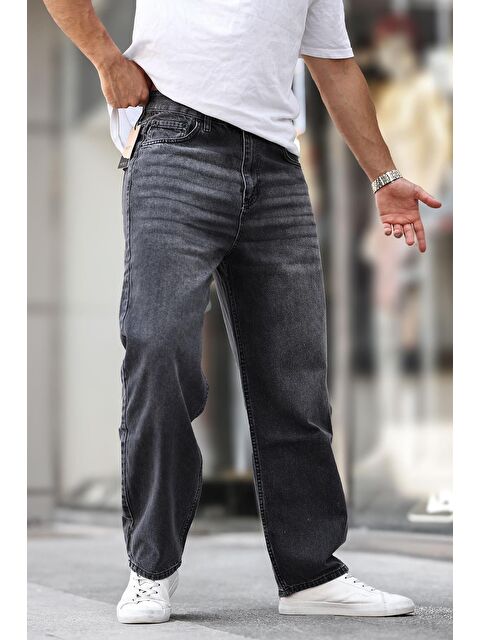 Madmext Füme Erkek Yıkamalı Baggy Jean 7216 - S000221853-33408