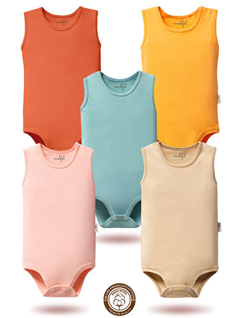 Mahfel %100 Pamuklu Kolsuz Basic Çıtçıtlı Bebek Body Zıbın SRS - S000515122-18657