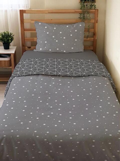 Evmila Çift Taraflı Modern Desenli Çarşafsız Takım Tek Kişilik Nevresim Takımı 160x220 Cm - S000123820-23173