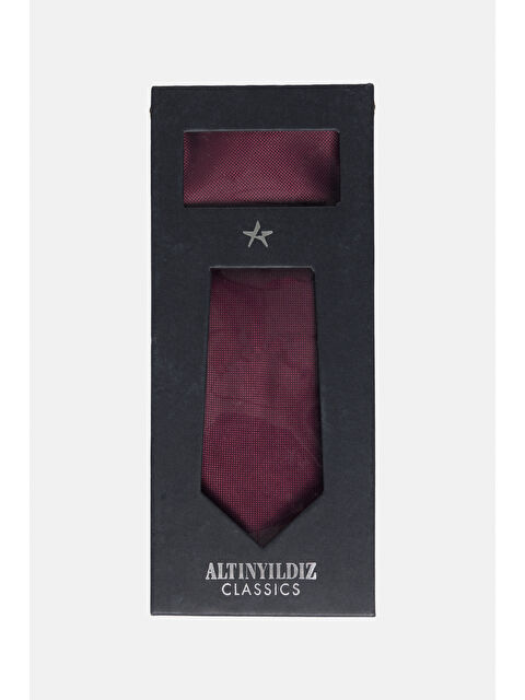 Altınyıldız Classics Erkek Bordo Kravat-Mendil Set - S000416395-19951