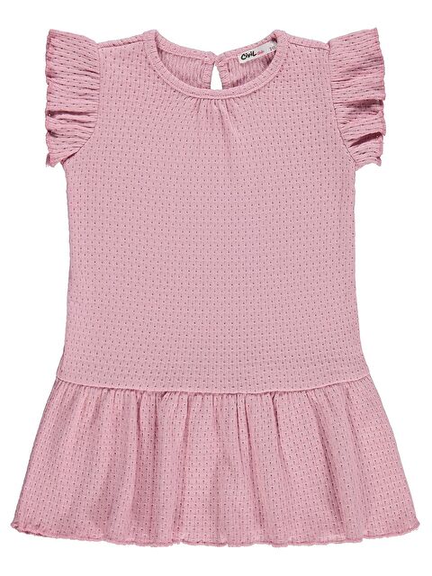 Civil Girls Fırfırlı 2-5 Yaş Elbise - Pembe