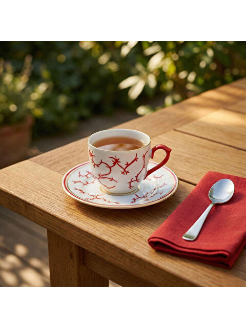 GÜRAL PORSELEN Presıdent Hand Made Desenli Porselen Çay Fincanı Takımı 170 cc - S000510671-37646