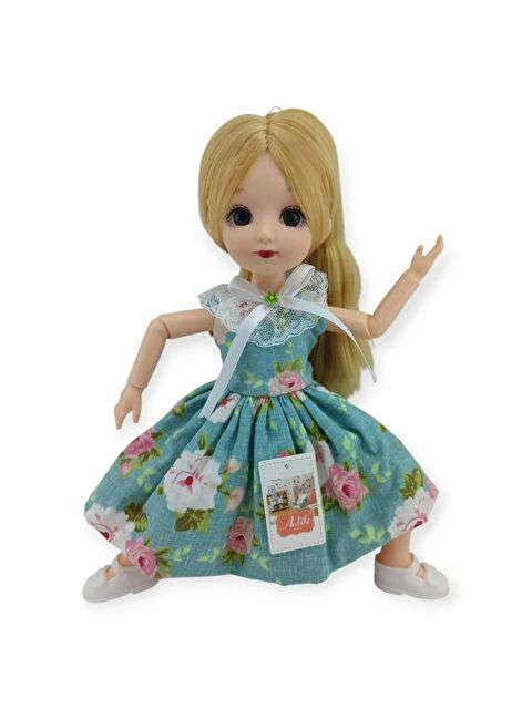 Kızılkaya Anbibi Çanta ve Ayakkabı Aksesuarlı Hareketli Bebek Sarı Saçlı Yeşil Elbiseli - S000407740-23173