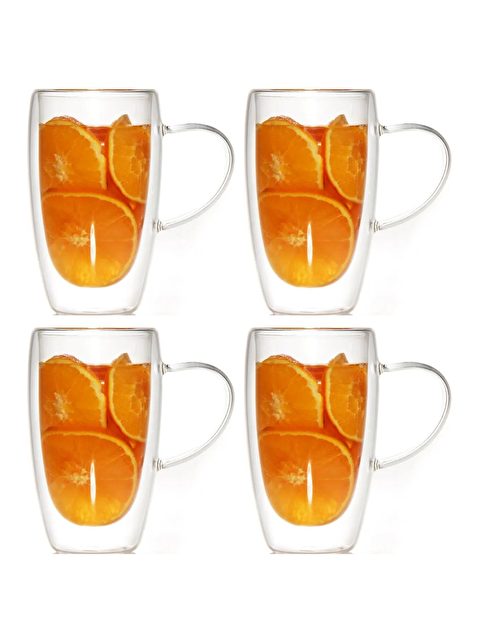 Kitchen Design Lab Çift Cidarlı Cam Kupa Seti 400 ml 4 Adet 2039 - S000429021-26865