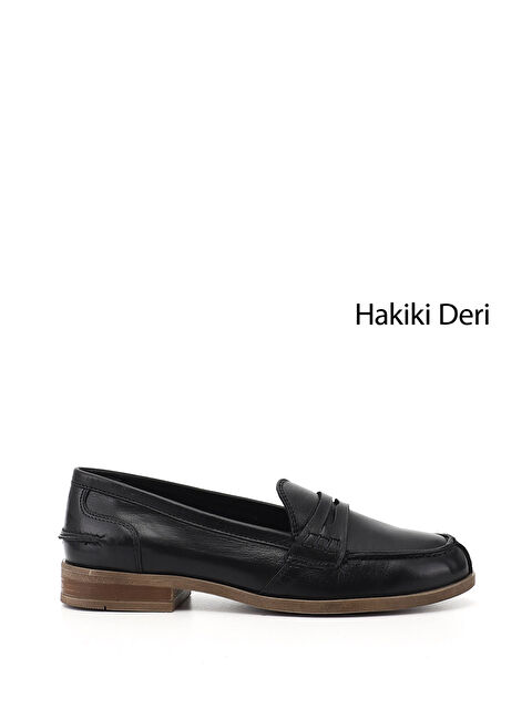 GÖNDERİ(R) Kadın SİYAH Hakiki Deri Loafer Ayakkabı - S000493386-19351
