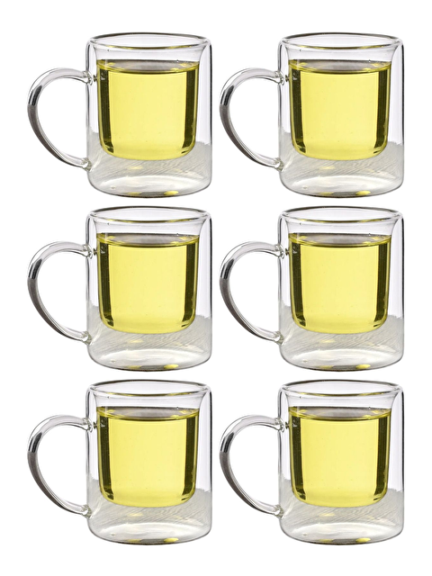 Kitchen Design Lab Çift Cidarlı Borosilikat Cam Kupa 200 ml 6 Adet-1837 - S000429022-26865