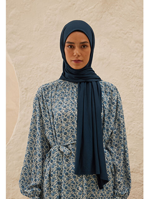 Fresh Scarfs Penye Şal Açık Lacivert - S000420272-19459