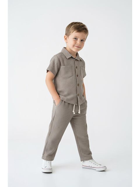 Miababy Gofreli Yazlık Gömlek 2li Takım - S000532873-19928