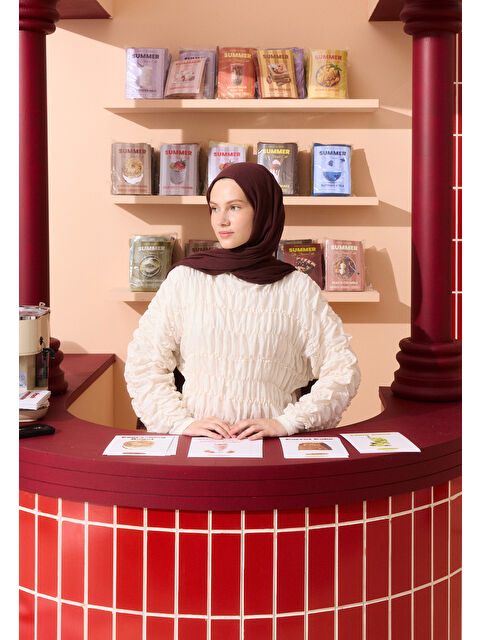 Fresh Scarfs Pamuklu Keten Şal Turkısh Coffee - S000420027-20040