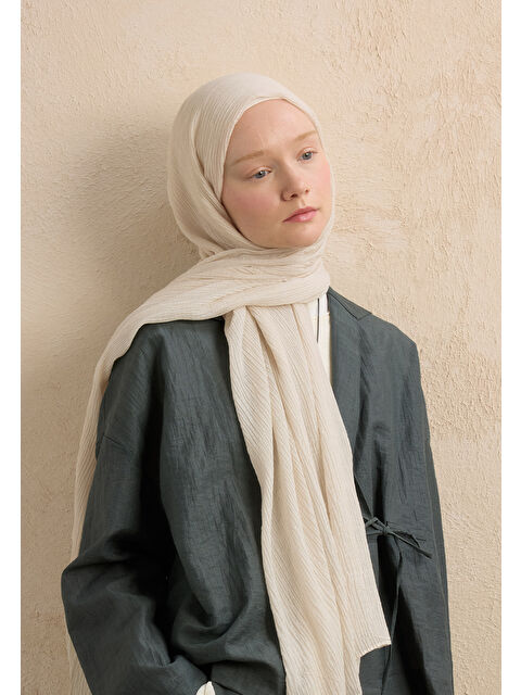 Fresh Scarfs Modal Krinkıl Şal Fildişi - S000420277-19965