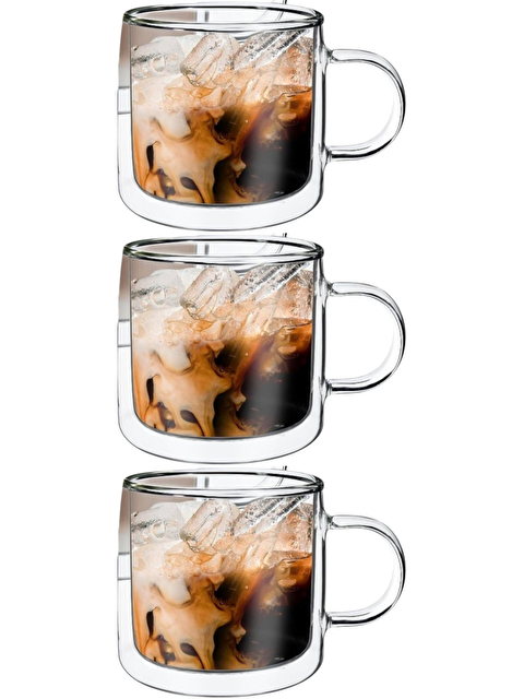 Kitchen Design Lab Çift Cidarlı 250 ml Cam Kupa Seti 3 Adet 2128 - S000429031-26865