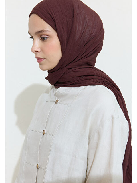 Fresh Scarfs Pamuklu Keten Şal Blackberry Jam - S000420027-877