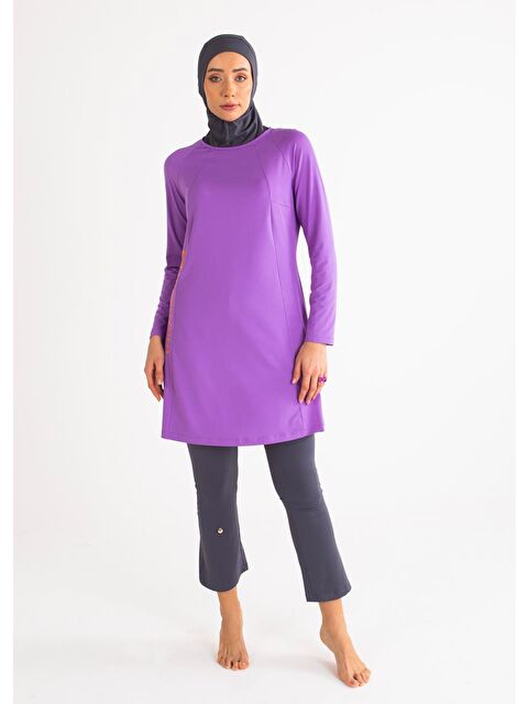 Mayovera Tasarım Mayo Antrasit Elastan Kapalı Mayo Pantolon - S000253779-29666