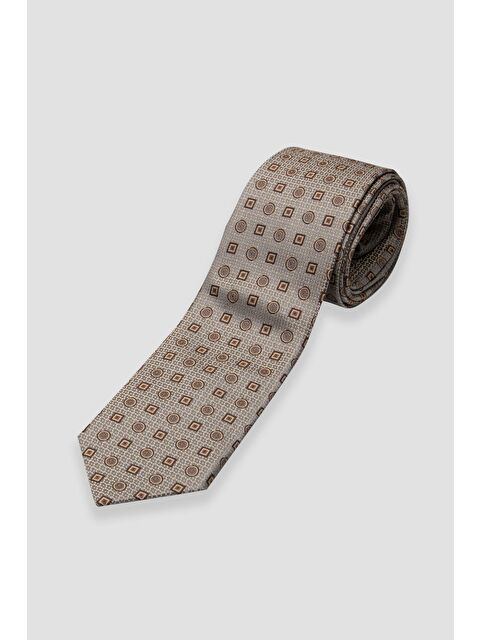 ABBATE Kravat 8 Cm Mikrofiber Polyester Sarı Erkek Desenli Kravat - S000451173-20072