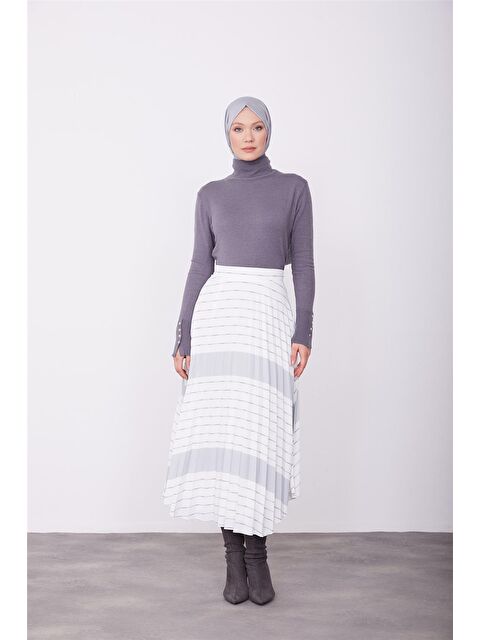 ARMİNE Baskılı Plisoley Etek 23K1508 - S000128117-20063