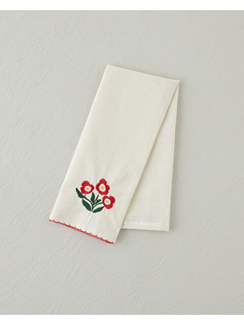 English Home Bright Parade Pamuk Polyester Nakışlı Kurulama Bezi 30x50 cm Kırmızı