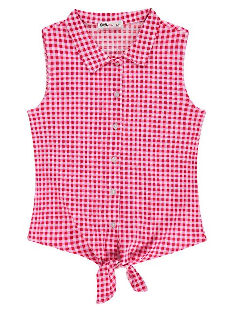 Civil Girls Pötikare 6-9 Yaş Gömlek - Kırmızı 9-10 Yaş