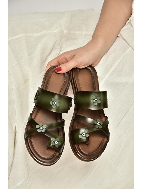 Fox Shoes Yeşil Kadın Terlik Y390022603 - S000518132-18194